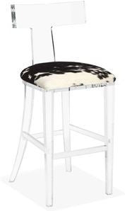 Tristan Klismos Bar Stool - Spotted Hide