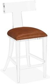 Tristan Klismos Counter Stool - Coffee Hide
