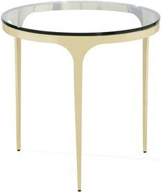 Camilla Side Table - Glass/ Brass