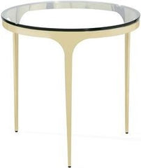 Camilla Side Table - Glass/ Brass