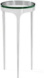 Camilla Drink Table - Glass/ Nickel