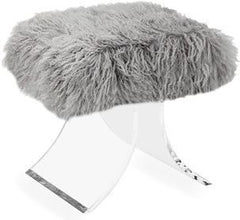 Serena Stool - Gray Sheep Skin