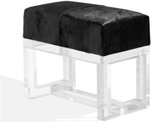 Avalon Stool - Black Hide