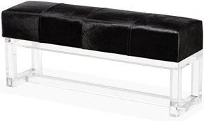 Avalon Bench - Black Hide