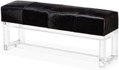 Avalon Bench - Black Hide