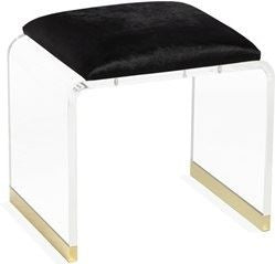 Brynn Stool - Black Hide