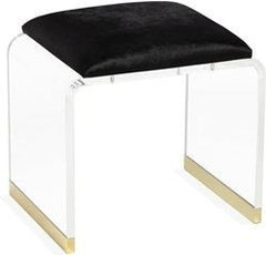 Brynn Stool - Black Hide
