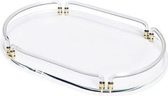 Farah Large Acrylic Tray - Brass
