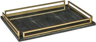 Seraphina Grand Tray - Charcoal Shagreen
