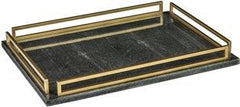 Seraphina Grand Tray - Charcoal Shagreen