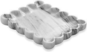 Bliss Scalloped Tray - Arabescato