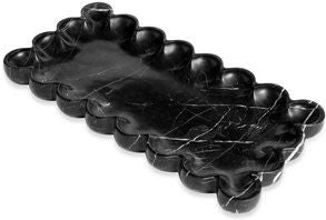 Bliss Large Scalloped Tray - Black