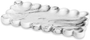 Bliss Large Scalloped Tray - Arabescato