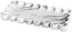 Bliss Large Scalloped Tray - Arabescato