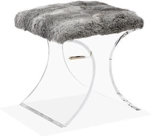 Serena Stool - Rabbit Fur