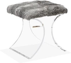 Serena Stool - Rabbit Fur