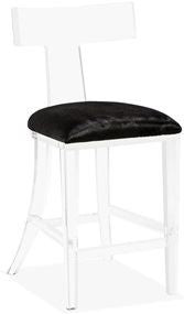 Tristan Klismos Counter Stool - Black Hide