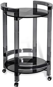 Ava Round Bar Cart - Smoke