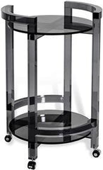 Ava Round Bar Cart - Smoke