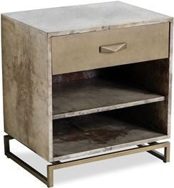 Kiran Vellum Bedside Chest