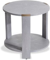 Evelyn Side Table - Gray Shagreen