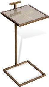 Soren Square Drink Table - Shagreen