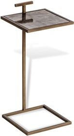 Soren Square Drink Table - Brown Vellum