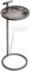 Soren Circular Drink Table - Gray Vellum