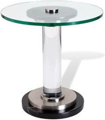 Finley Side Table - Black/ Brushed Nickel