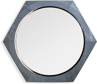 Laurel Shagreen Mirror - Grey