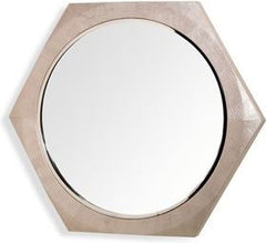 Laurel Shagreen Mirror - Cream