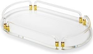 Farah Acrylic Tray - Brass