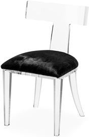Tristan Klismos Chair - Black Hide