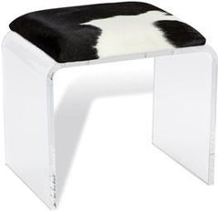 Mira Acrylic Stool - Spotted Hide