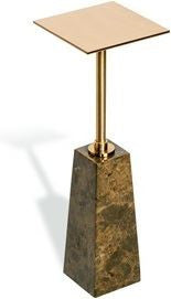 Beck Square Drink Table - Chocolate/ Antique Brass
