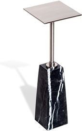 Beck Square Drink Table - Black/ Nickel