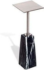 Beck Square Drink Table - Black/ Nickel