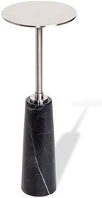 Beck Round Drink Table - Black/ Nickel