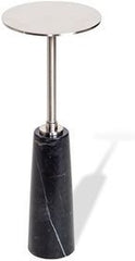 Beck Round Drink Table - Black/ Nickel