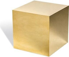 Aubrey Cube Side Table - Brass