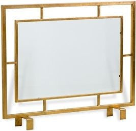 Shay Glass Fire Screen - Gold