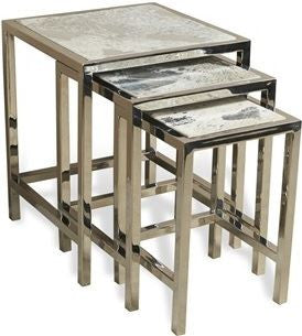 Aldo Metallic Hide Nesting Tables