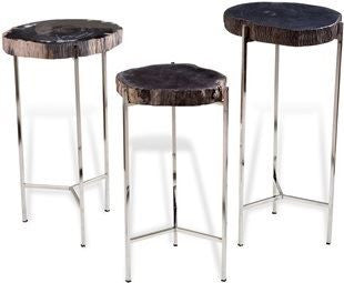Banten Petrified Wood Drink Tables