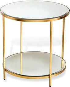 Hayward Round Side Table - Gold Leaf