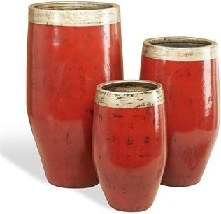 Makayla Vases - Crimson