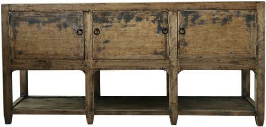 Three Dr Open Shelf Buffet - Vintage Natural