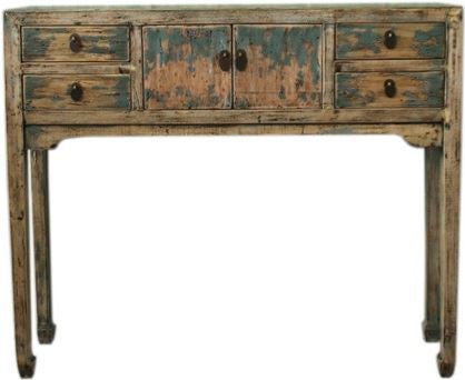 Console Table 4 Drw 2 Dr - Vintage Natural