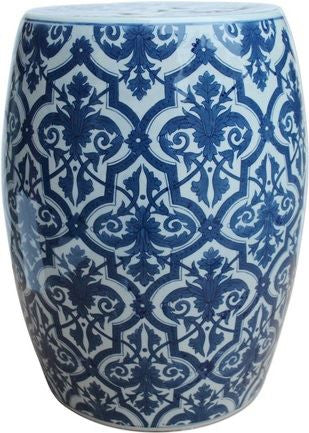 B&W Paris Floral Garden Stool