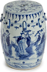 Blue & White Garden Stool 8 Immortals Mortif