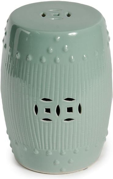 Celadon Bamboo Garden Stool